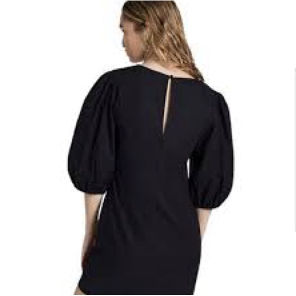 Free People Black Mini Dress with Puff Sleeves - Picture 4 of 6
